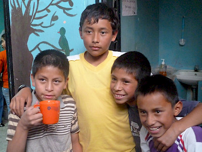 Guatemala - Break for hard working children on the market